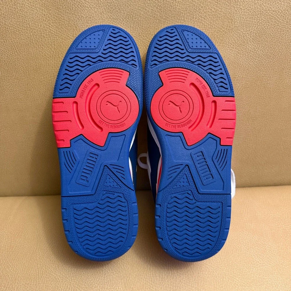 Puma Rebound Retro Mens White Blue Red Sneakers 400197-05 Size 9 - Picture 13 of 16